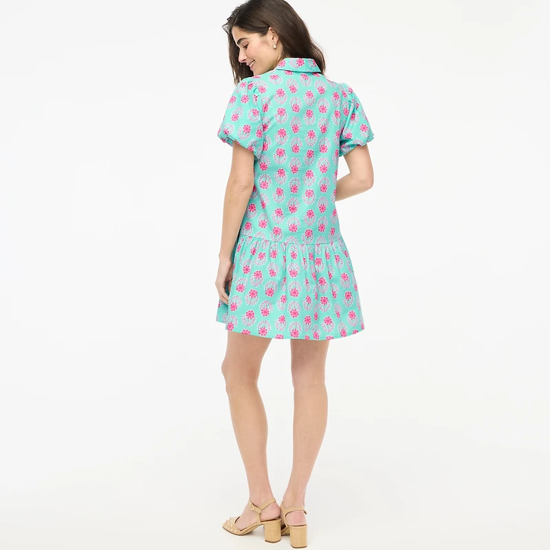 Bubble-sleeve mini dress