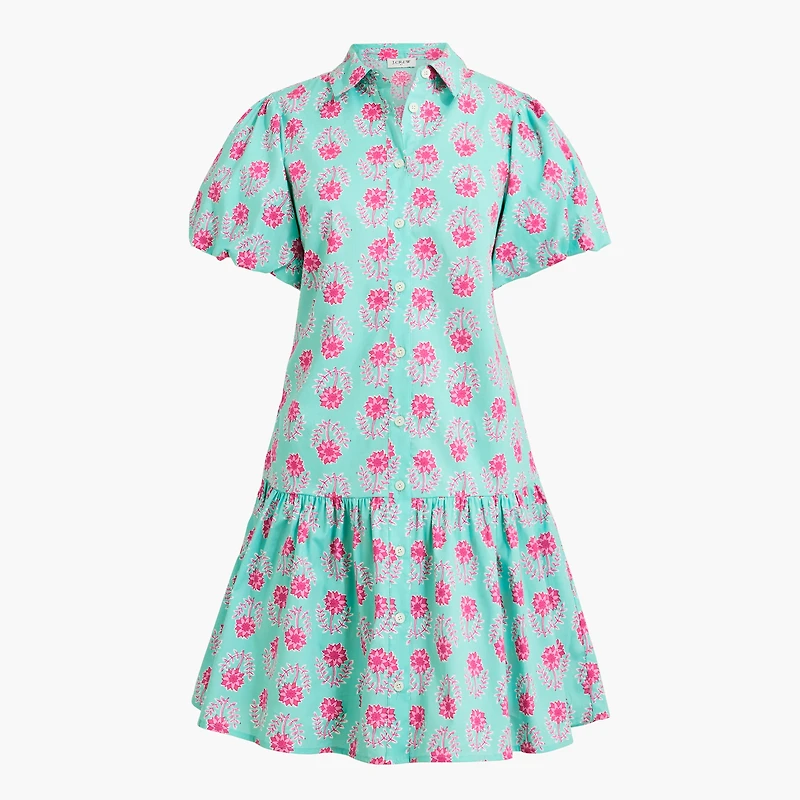 Bubble-sleeve mini dress