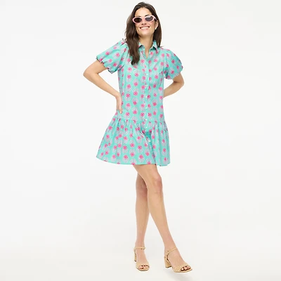 Bubble-sleeve mini dress