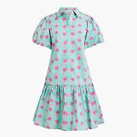 Bubble-sleeve mini dress