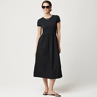 Short-sleeve knit mixy dress