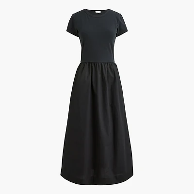 Short-sleeve knit mixy dress