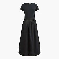 Short-sleeve knit mixy dress