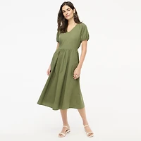 Lace-trim midi dress