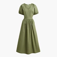 Lace-trim midi dress