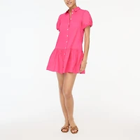 Bubble-sleeve shirt-dress