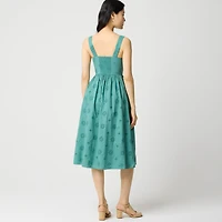 Eyelet midi dress