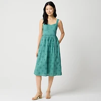 Eyelet midi dress