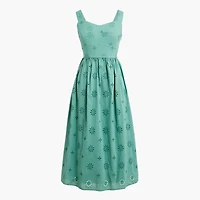 Eyelet midi dress