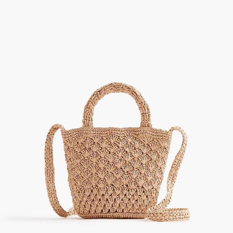 Woven mini tote bag
