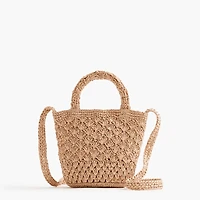 Woven mini tote bag