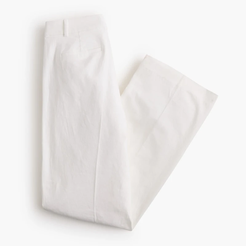 Linen-blend Remy wide-leg pant