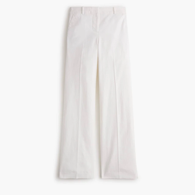 Linen-blend Remy wide-leg pant