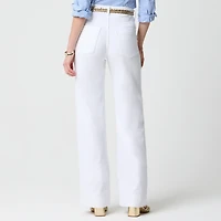 White drapey denim trouser
