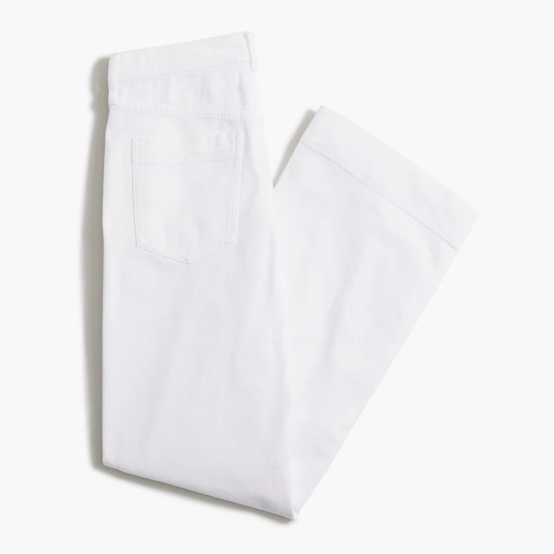 White drapey denim trouser