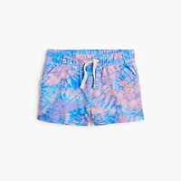 Girls' tie-dye knit short