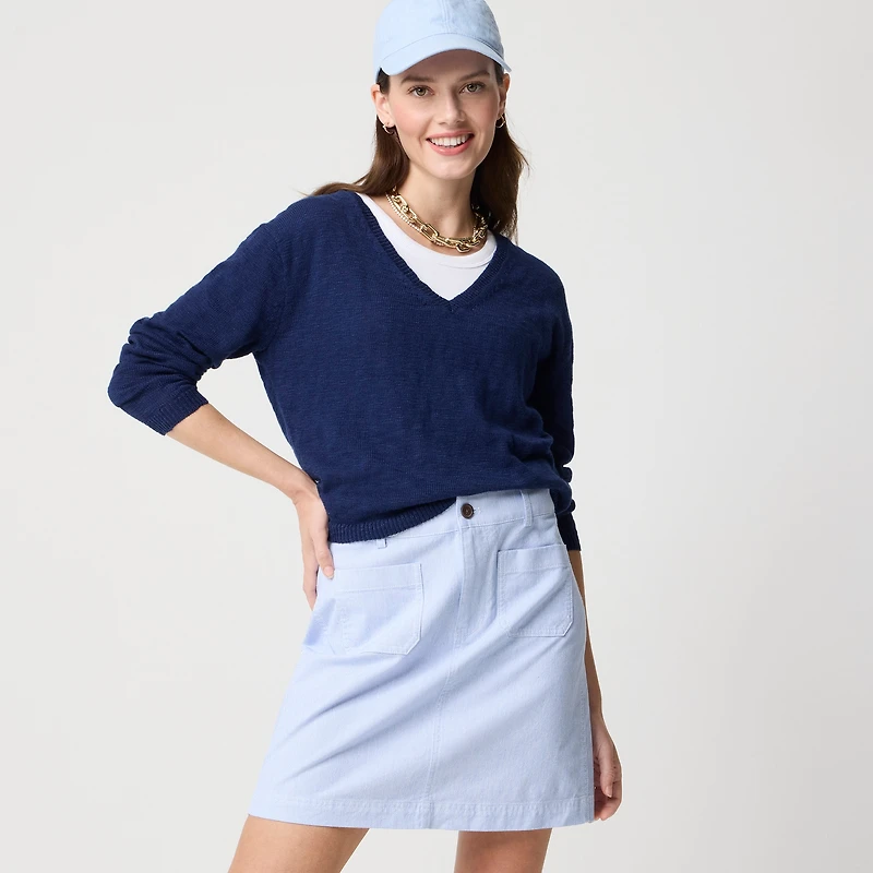 Lizzie patch-pocket mini skirt