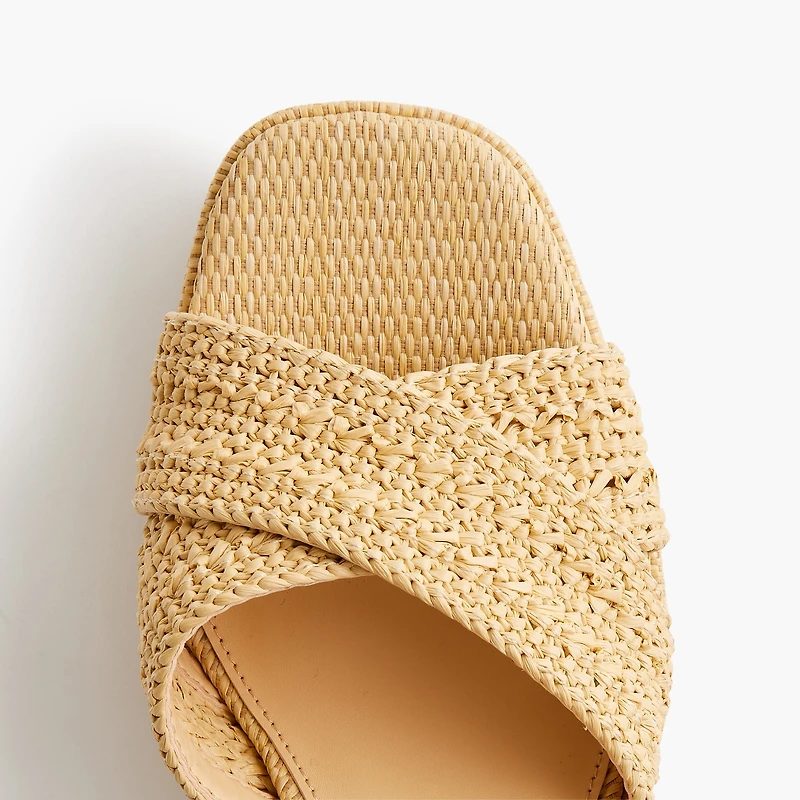 Woven platform heels