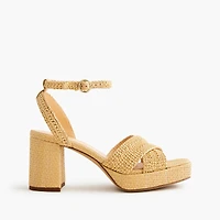 Woven platform heels