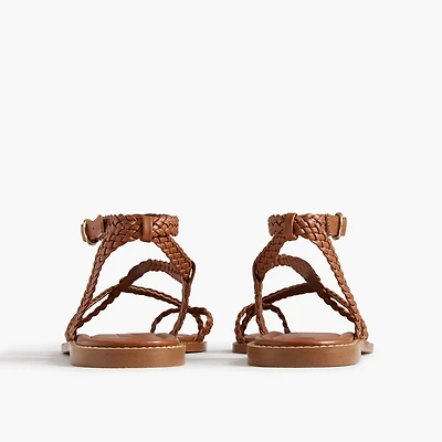 Braided strappy sandals