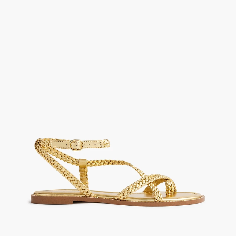 Braided strappy sandals