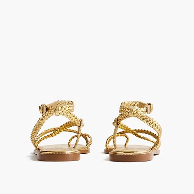 Braided strappy sandals