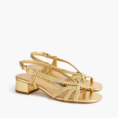 Braided strappy heels