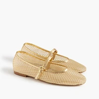 Mesh Mary Jane flats