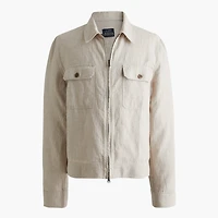 Lightweight herringbone linen-blend jacket