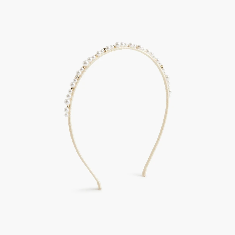 Pearl and crystal embellished headband