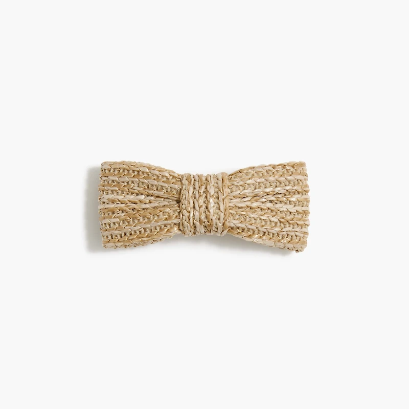 Mini woven bow barrette
