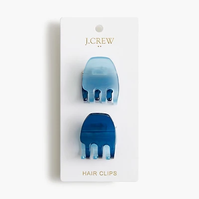 Colorblock mini claw clips set-of-two