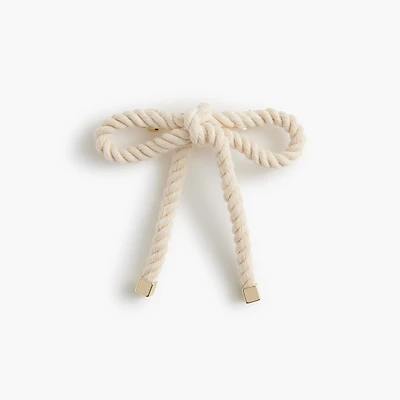 Rope bow barrette