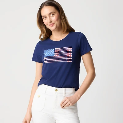 Oar flag graphic tee
