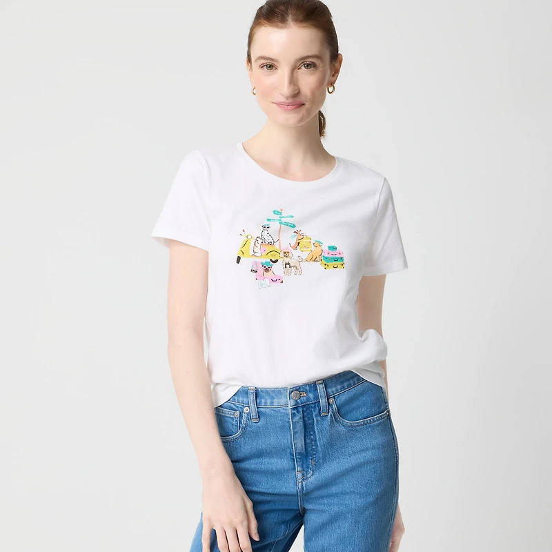 Travel dogs graphic tee