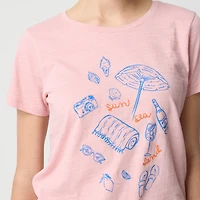 Beach picnic graphic tee