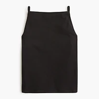 Stretch cotton-blend apron tank top