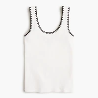 Blanket-stitch tank top