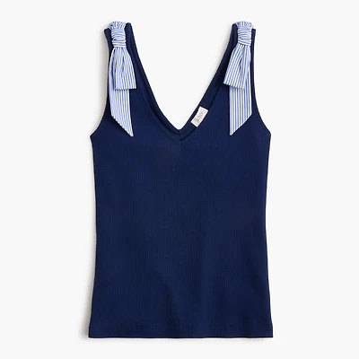 Bow-shoulder tank top