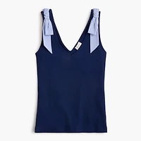 Bow-shoulder tank top