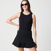 Ruffle-hem active skort