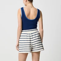 Striped terry short