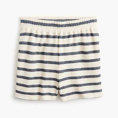 Striped terry short