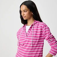 Striped V-neck hoodie