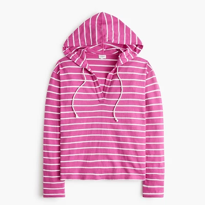 Striped V-neck hoodie