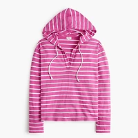 Striped V-neck hoodie