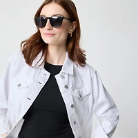 Relaxed denim jacket white