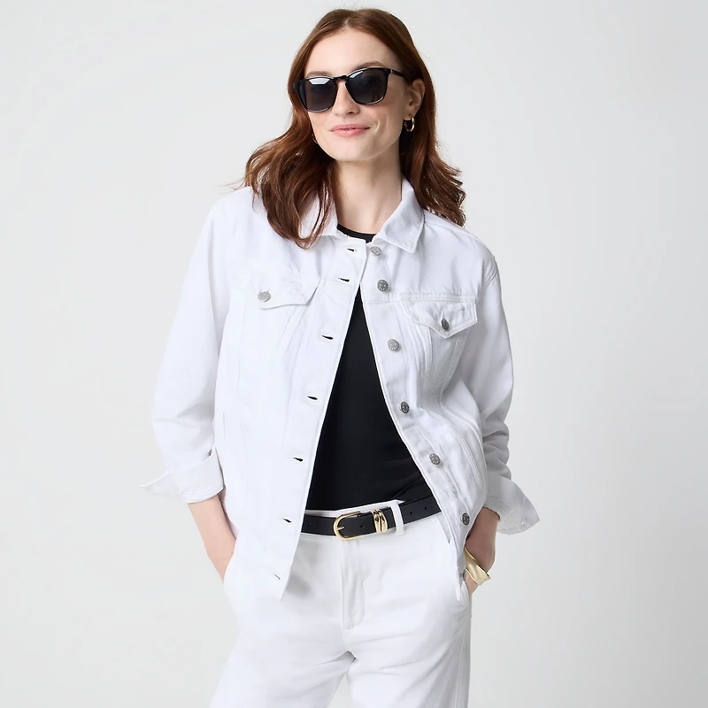 Relaxed denim jacket white