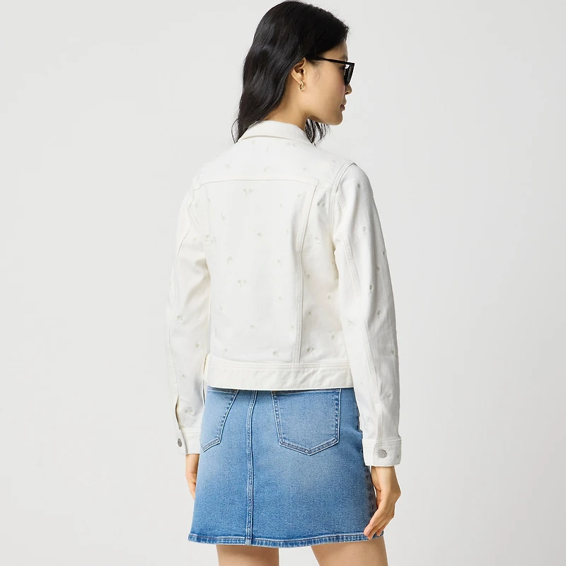 Embroidered classic denim jacket