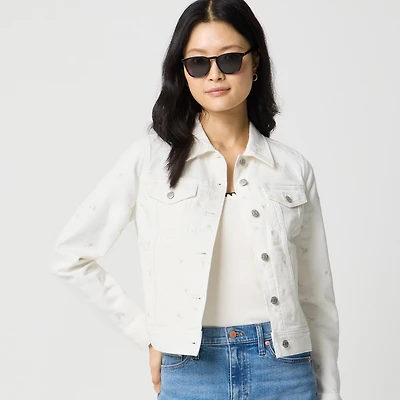 Embroidered classic denim jacket